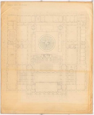 Preußischer Landtag, Berlin Umbau zum »Haus der Flieger«: Grundriss 1. OG 1:100