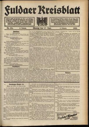 Ausgabe vom Montag, den 17. Juni 1912.