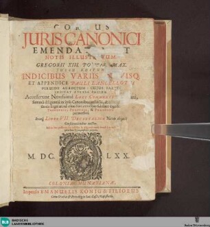 Corpus Juris Canonici Emendatum Et Notis Illustratum