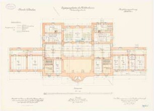 Kadettenhaus der Garnison Potsdam Ergänzungsbauten: Unterrichtsgebäude: Grundriss Keller 1:100