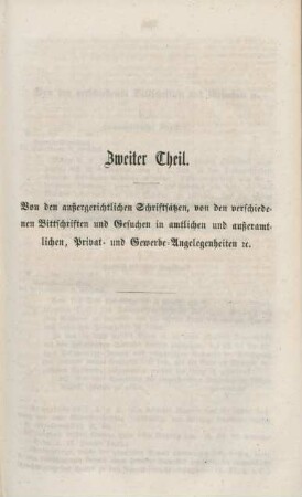 Zweiter Theil. Von den außergerichtlichen Schriftsätzen ...