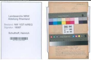 Entnazifizierung Heinrich Schulthoff , geb. 00.00.0000 (Bahnbeamter)