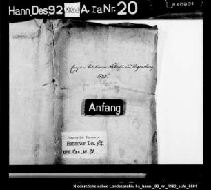 Einzelne Relationen J. Hattorfs aus Regensburg