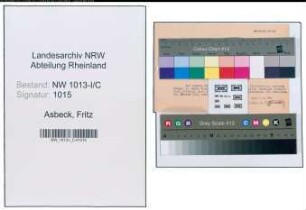 Entnazifizierung Fritz Asbeck , geb. (Kraftfahrer)