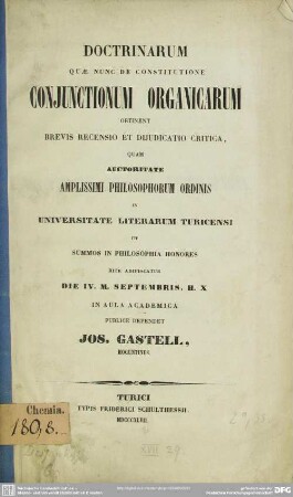 Kritische Uebersicht der herrschenden Theorien über die Constitution der org. Verbindungen