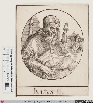 Bildnis Papst Julius II. (Giuliano della Rovere) (reg. 31. 10. 1503 - 21. 2. 1513)