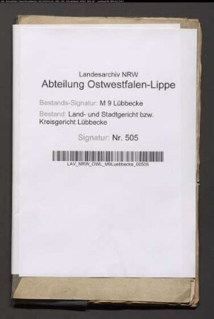 Erblasser: Gerfen, Friedrich Wilhelm; Erblasser: gerfen, Sophie Friederike Amalie, geb. Heuer: