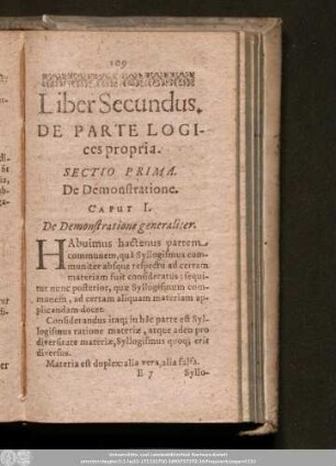Caput I. De Demonstratione generaliter.