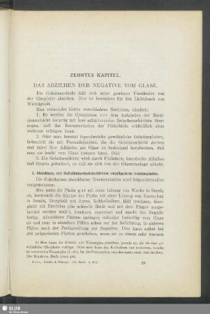 Zehntes Kapitel. Das Abziehen Der Negative Vom Glase