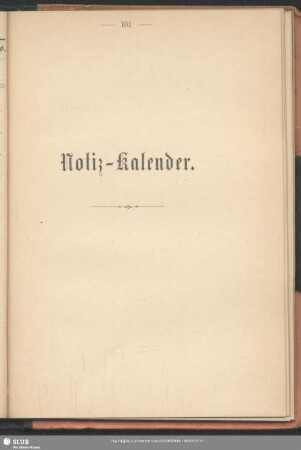 Notiz-Kalender