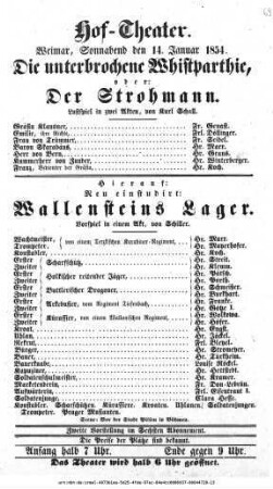 Die unterbrochene Whistparthie, oder: Der Strohmann