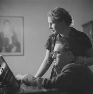 Porträt der Kammersängerin Ruth Lange und des Kapellmeisters Willy Hübner