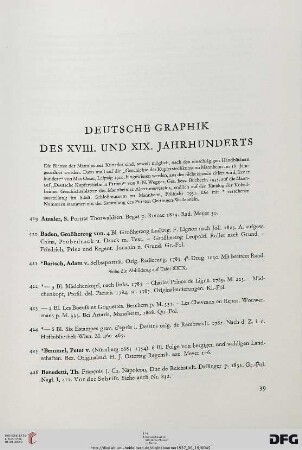 Deutsche Graphik des XVIII. und XIX. Jahrhunderts (Nr. 419-837)