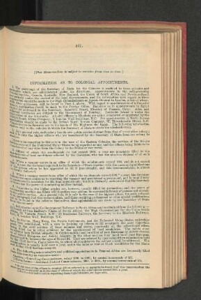 3. Information as to Colonial Appointments