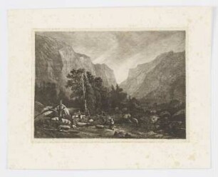 Bergige Landschaft nach dem Sturm, aus: "Radierversuche II"