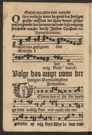 Volgt das ampt vonn der heylgen Dreyvaltigkeyt