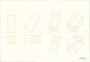 Reiffenstuel, Carl; Stuttgart; Studienarbeiten aus der darstellenden Geometrie - Geometrische Darstellungen