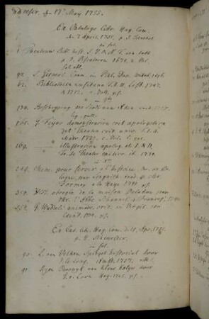 [Reskript vom 17.5.1755, nicht überliefert]