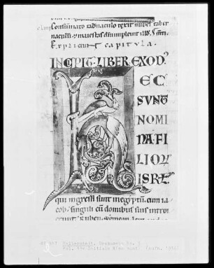 Lateinische Bibel, Ms. 3, folio 33 verso, Initiale H(ec sunt)