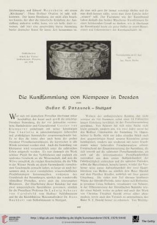 10/11: Die Kunstsammlung von Klemperer in Dresden
