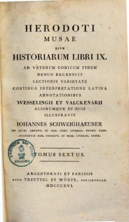 Herodoti Musae sive historiarum libri IX, 11