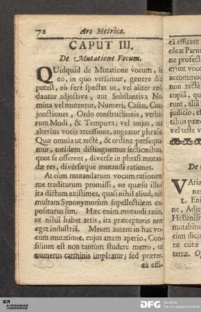 Caput III. De Mutatione Vocum.