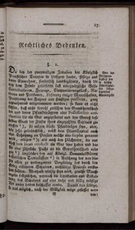 Rechtliches Bedenken.