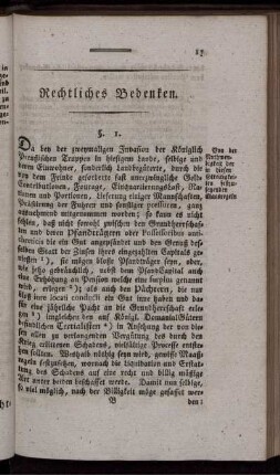Rechtliches Bedenken.