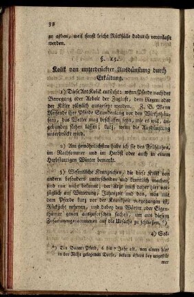 Kolik von unterdrückter Ausdünstung durch Erkältung.