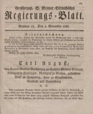 Nr. 15 : 4. November 1823