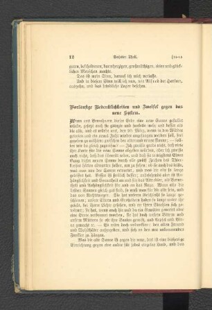 Vorläufige bedenklichkeiten und Zweifel gegen das neue System.