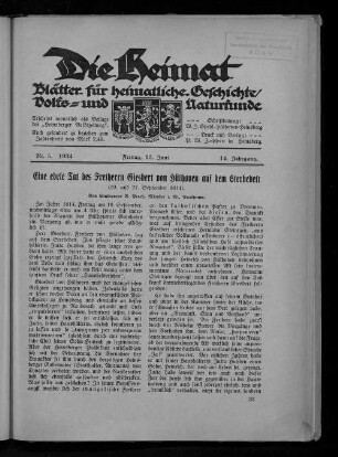 Die Heimat. 1921-1944