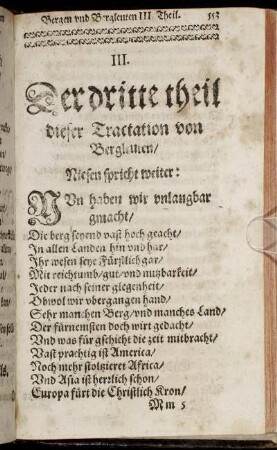 III. Der dritte theil dieser Tractation von Bergleuten/