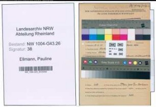 Entnazifizierung Pauline Ellmann , geb. 24.06.1903 ()