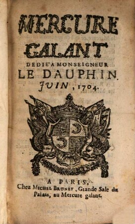 Le mercure galant. 1704, 6