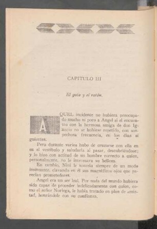 Capítulo III - El gato y el ratón.