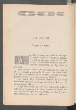 Capítulo III - El gato y el ratón.