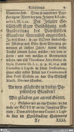 An wen gläubt ihr in diesem Papistischen Glauben?