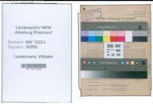 Entnazifizierung Wilhelm Lantermann , geb. 16.03.1903 (Vertreter)