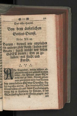 Das eilfte Capitel. Von dem äußerlichen Gottes-Dienst.