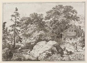 Landschaft mit Staffage "Der Hügel"
