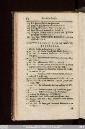 Disputationes Philologico-Exegeticae.
