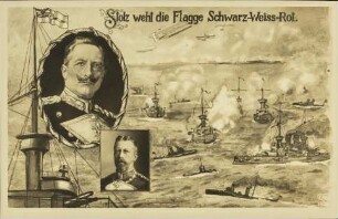Stolz weht die Flagge Schwarz-Weiss-Rot.