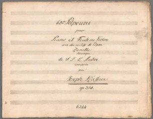 "Potpourris - fl (vl), pf; op. 308; HenK 308". - BSB Mus.Schott.Ha 6377-2