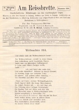 Nr. 12. Dezember 1914.