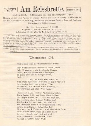 Nr. 12. Dezember 1914.