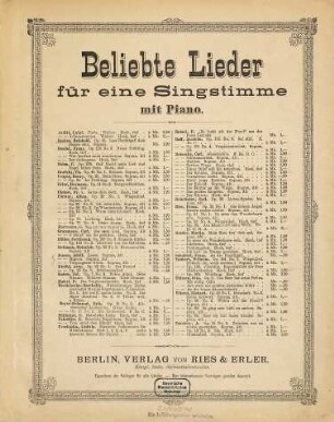 Lass, Nachtigall, dein Singen sein : Op. 15