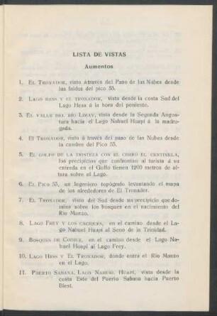 Lista de vistas