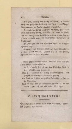 Die Kurhessischen Lande