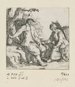 Bauer und Bäuerin beim Vespermahl, Blatt 2 der Folge "Varie Figure"
